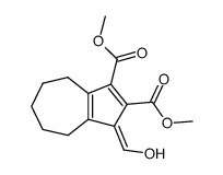 3,4,5,6,7,8-Hexahydro-3-hydroxymethylen-1,2-azulendicarbonsaeure-dimethylester结构式