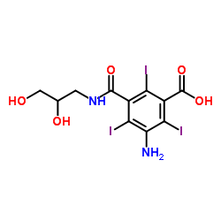 3-Amino-5-[[(2,3-dihydroxypropyl)amino]carbonyl]-2,4,6-triiodo-benzoic Acid结构式
