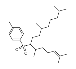 1-methyl-4-((2,6,10,14-tetramethylpentadec-2-en-7-yl)sulfonyl)benzene结构式