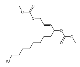 (E)-12-hydroxydodec-2-ene-1,4-diyl dimethyl dicarbonate结构式