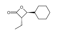 (+/-)-trans-4-Cyclohexyl-3-ethyloxetan-2-one Structure