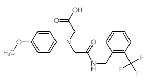 [(4-Methoxyphenyl)(2-oxo-2-{[2-(trifluoromethyl)-benzyl]amino}ethyl)amino]acetic acid结构式