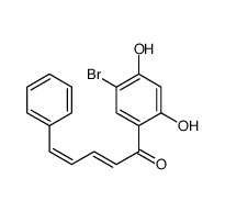 (2E,4E)-1-(5-bromo-2,4-dihydroxyphenyl)-5-phenylpenta-2,4-dien-1-one结构式