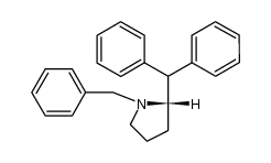 (S)-2-benzhydryl-1-benzylpyrrolidine结构式
