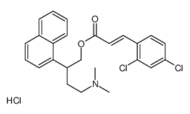 [4-(dimethylamino)-2-naphthalen-1-ylbutyl] (E)-3-(2,4-dichlorophenyl)prop-2-enoate,hydrochloride结构式