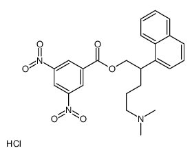 [5-(dimethylamino)-2-naphthalen-1-ylpentyl] 3,5-dinitrobenzoate,hydrochloride Structure