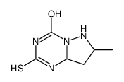 7-methyl-2-sulfanylidene-6,7,8,8a-tetrahydro-1H-pyrazolo[1,5-a][1,3,5]triazin-4-one结构式
