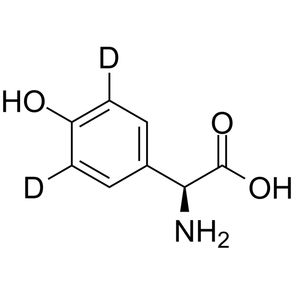 2-(4-Hydroxyphenyl)-L-glycine-d2 Structure