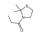 Thiazolidine,2,2-dimethyl-3-(1-oxopropyl)- (9CI)结构式