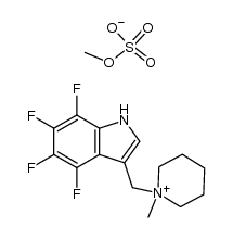 3-[(N-methylpiperidiniumyl)methyl]-4,5,6,7-tetrafluoroindolyl methyl sulfate Structure