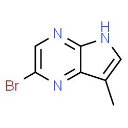 2-Bromo-7-methyl-5H-pyrrolo[2,3-b]pyrazine结构式