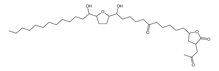 3-(2-Oxopropyl)-5-[11-hydroxy-6-oxo-11-[[tetrahydro-5-(1-hydroxytridecyl)furan]-2-yl]undecyl]dihydrofuran-2(3H)-one结构式