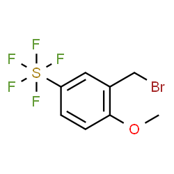 2-Methoxy-5-(pentafluorothio)benzyl bromide structure