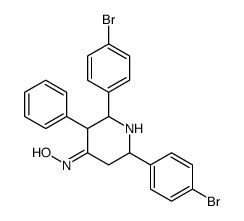 2,6-Bis(4-bromophenyl)-3-phenyl-4-piperidinamine oxime结构式