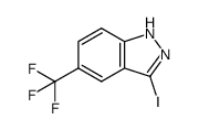 3-iodo-5-(trifluoromethyl)-1H-indazole结构式
