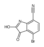 4-bromo-2,3-dioxo-1H-indole-7-carbonitrile结构式