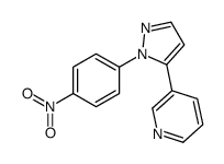3-(1-(4-NITROPHENYL)-1H-PYRAZOL-5-YL)PYRIDINE结构式