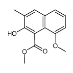 methyl 2-hydroxy-8-methoxy-3-methyl-1-naphthoate结构式