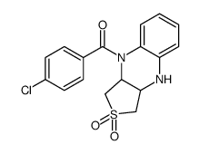 [(3aR,9aS)-2,2-dioxo-3,3a,9,9a-tetrahydro-1H-thieno[3,4-b]quinoxalin-4-yl]-(4-chlorophenyl)methanone结构式