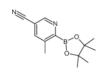 5-Cyano-3-methylpyridine-2-boronic acid pinacol ester结构式