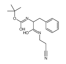 tert-butyl N-[1-(2-cyanoethylamino)-1-oxo-3-phenylpropan-2-yl]carbamate Structure