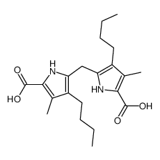 4-butyl-5-[(3-butyl-5-carboxy-4-methyl-1H-pyrrol-2-yl)methyl]-3-methyl-1H-pyrrole-2-carboxylic acid结构式