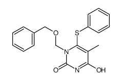 5-methyl-1-(phenylmethoxymethyl)-6-phenylsulfanylpyrimidine-2,4-dione结构式