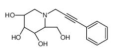 (2R,3R,4R,5S)-2-(hydroxymethyl)-1-(3-phenylprop-2-ynyl)piperidine-3,4,5-triol Structure