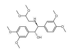 (1R,2S)-2-((2,2-dimethoxyethyl)amino)-1,2-bis(3,4-dimethoxyphenyl)ethanol结构式