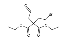 diethyl (2-bromoethyl)(2-oxoethyl)propanedioate结构式