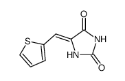 5-(2-噻吩基亚甲基)-2,4-咪唑烷二酮结构式