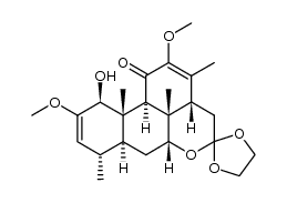 2,12-Dimethoxy-1β-hydroxy-2,12-picradiene-11,16-dione 16-ethylene acetal Structure