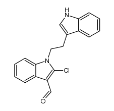 2-chloro-1-[2-(1H-indol-3-yl)-ethyl]-1H-indole-3-carbaldehyde结构式