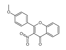 4H-1-Benzopyran-4-one,2-(4-methoxyphenyl)-3-nitro-(9CI) Structure