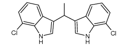 3,3’-ethane-1,1-diylbis(7-chloro-1H-indole)结构式