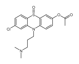 7-acetoxy-2-chloro-10-(3-dimethylamino-propyl)-10H-phenothiazine 5-oxide结构式