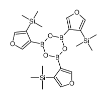 [4-[4,6-bis(4-trimethylsilylfuran-3-yl)-1,3,5,2,4,6-trioxatriborinan-2-yl]furan-3-yl]-trimethylsilane结构式