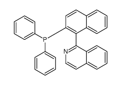 (1-(1-异喹啉基)-2-萘基)二苯基膦结构式