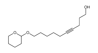 10-((tetrahydro-2H-pyran-2-yl)oxy)dec-4-yn-1-ol结构式