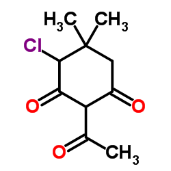 2-Acetyl-4-chloro-5,5-dimethyl-1,3-cyclohexanedione结构式