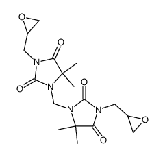 5,5,5',5'-tetramethyl-3,3'-bis-oxiranylmethyl-1,1'-methanediyl-bis-imidazolidine-2,4-dione结构式