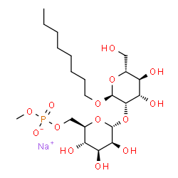 octyl 2-O-(mannopyranosyl-6-methylphosphate)mannopyranoside结构式