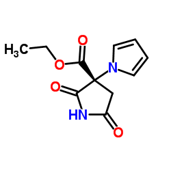 (R)-Ethyl2,5-dioxo-3-(1H-pyrrol-1-yl)pyrrolidine-3-carboxylate结构式