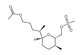 (δR,2R,5S,6S)-δ,5-Dimethyl-6-[[(methylsulfonyl)oxy]methyl]tetrahydro-2-pyranylbutyl acetate Structure