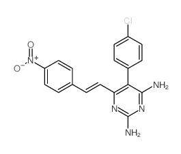 2,4-Pyrimidinediamine,5-(4-chlorophenyl)-6-[2-(4-nitrophenyl)ethenyl]- Structure