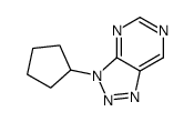 v-Triazolo[4,5-d]pyrimidine, (3H),3-cyclopentyl- structure