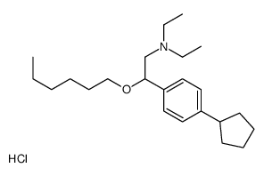 2-(4-cyclopentylphenyl)-N,N-diethyl-2-hexoxyethanamine,hydrochloride Structure