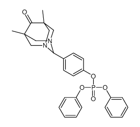 5,7-Dimethyl-6-oxo-2-(4-(diphenoxyphosphoryloxy)phenyl)-1,3-diazaadamantane结构式