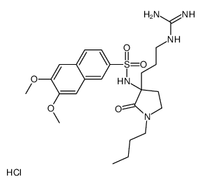 2-[3-[1-butyl-3-[(6,7-dimethoxynaphthalen-2-yl)sulfonylamino]-2-oxopyrrolidin-3-yl]propyl]guanidine,hydrochloride结构式