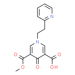 5-(methoxycarbonyl)-4-oxo-1-(2-pyridin-2-ylethyl)-1,4-dihydropyridine-3-carboxylic acid结构式